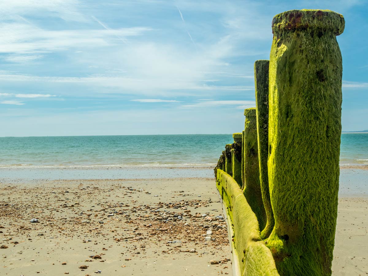 Sandy Beaches and camping by the sea in the Southcoast, hampshire at the Oven Campsite